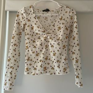 Forever 21 Long sleeve flowered tee